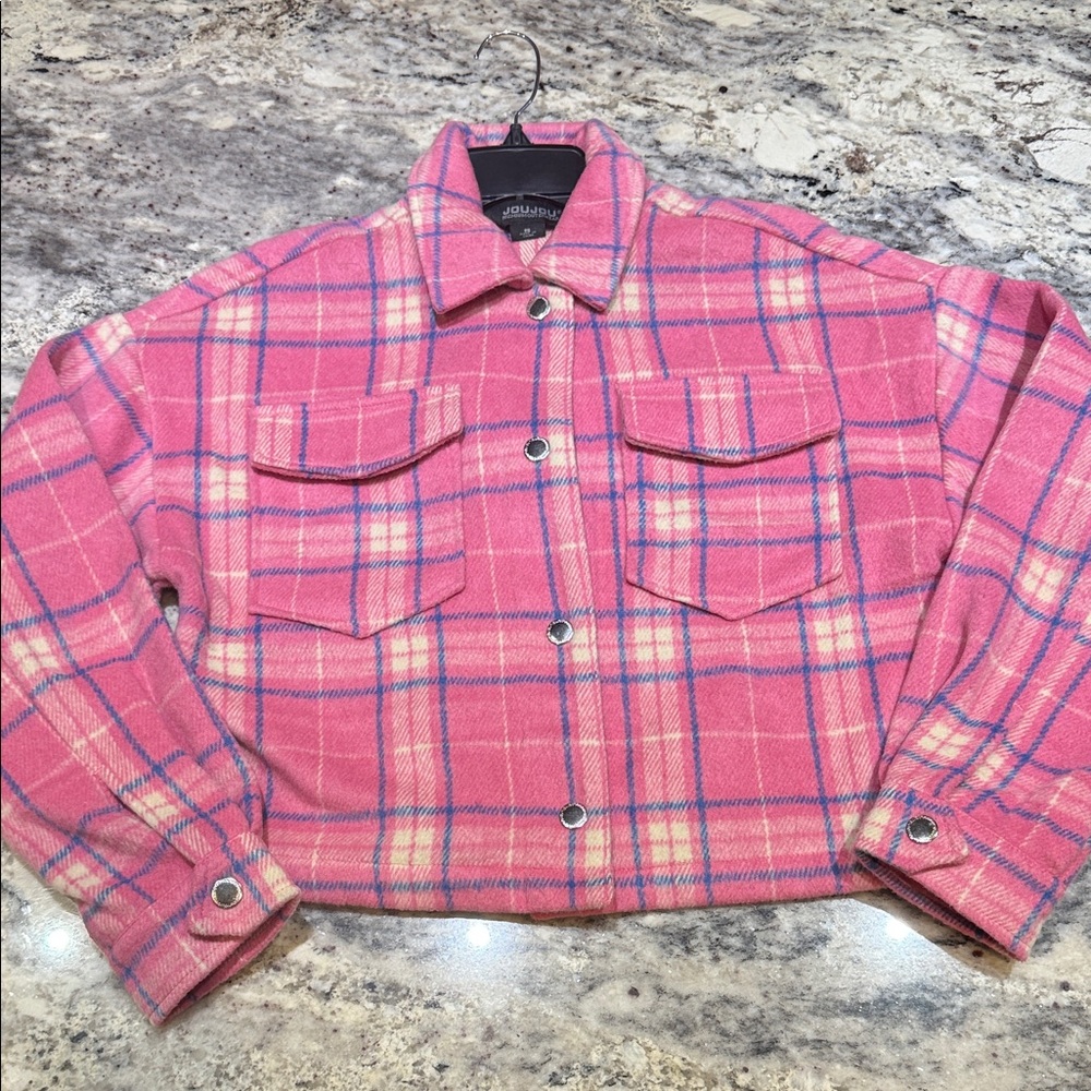 Pink Plaid Women's Blazer